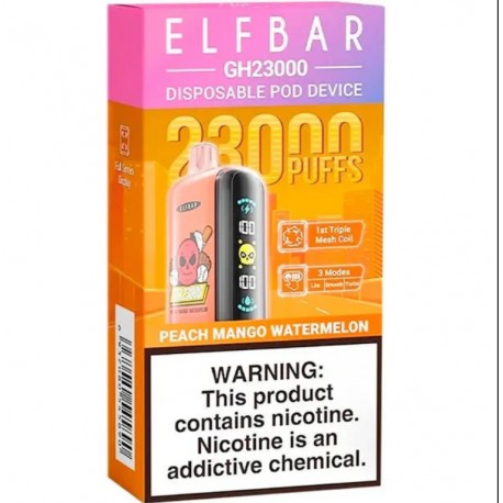 elf bar gh 23000 peach mango watermelon