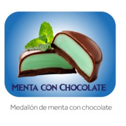 Medallon de menta con chocolate