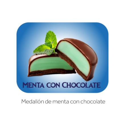 Medallon de menta con chocolate