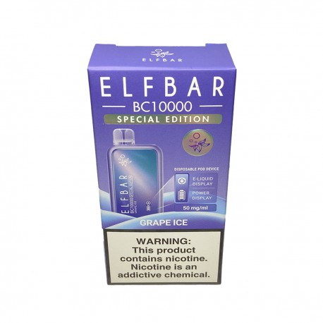 VAPER DESCARTABLE ELFBAR special edition 10000BC GRAPE ICE