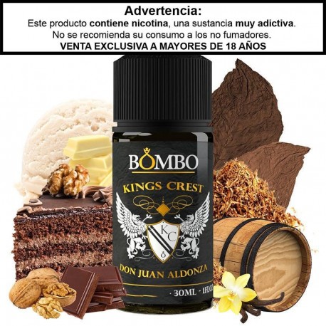 DON JUAN ALDONZA BOMBO y KINGS CREST 120ML 3mg